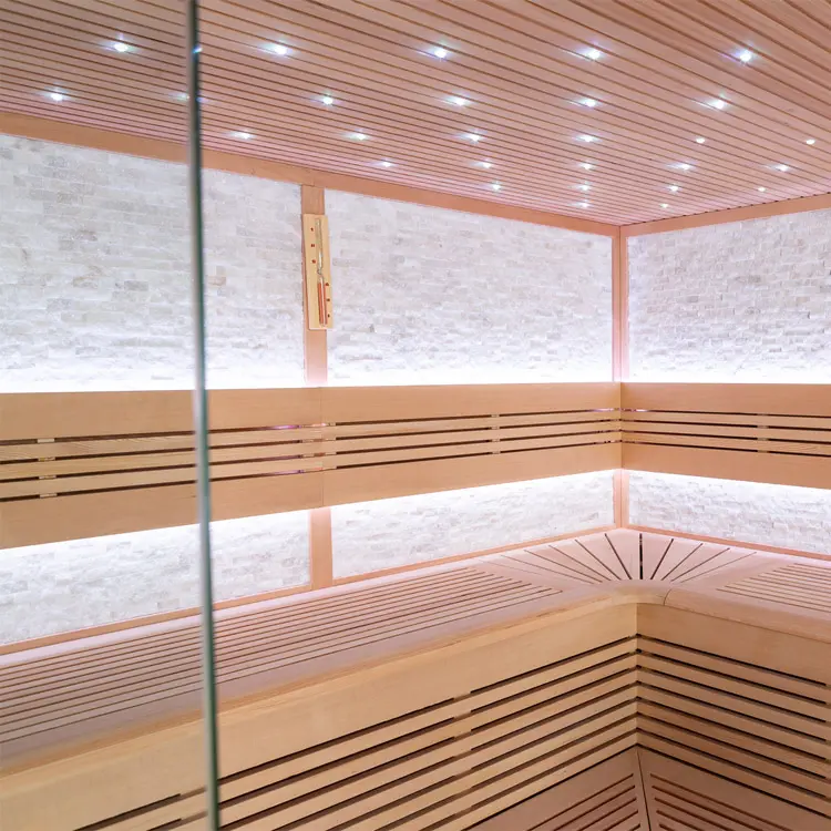 Sauna Modell 1101XL, aus Hemlock, 250 × 250 cm, ohne Saunaofen – Ansicht 6