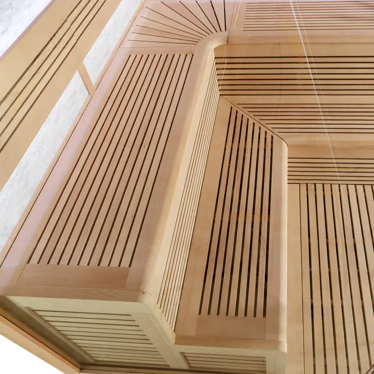 Sauna Modell 1101XL, aus Hemlock, 250 × 250 cm, ohne Saunaofen – Ansicht 8