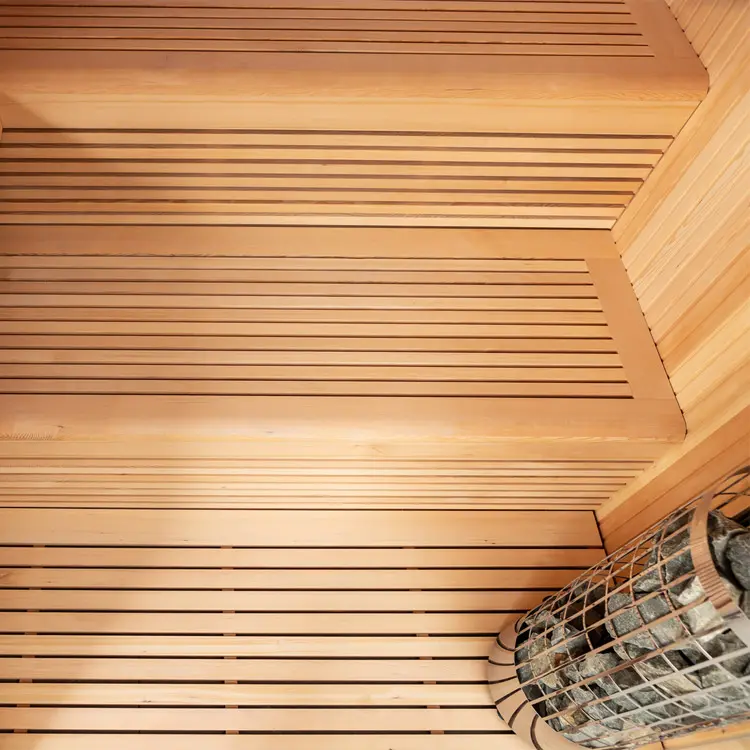 Sauna Modell 1102C, aus Hemlock, 180 × 150 cm, ohne Saunaofen – Ansicht 9