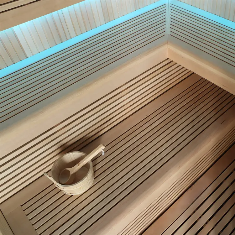 Sauna Modell 1111C, aus Hemlock, 180 × 180 cm, ohne Saunaofen – Ansicht 7
