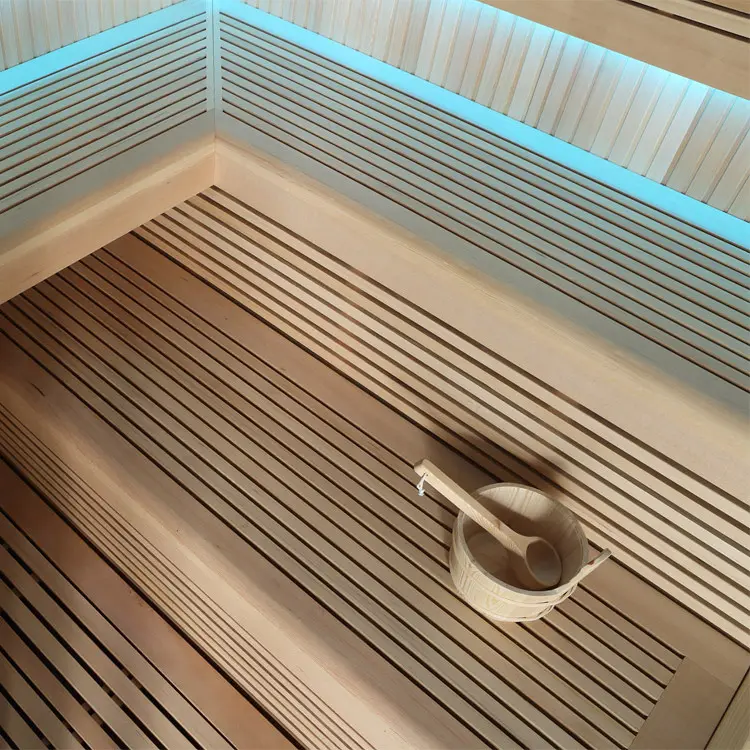 Sauna Modell 1112B, aus Hemlock, 200 × 170 cm, ohne Saunaofen – Ansicht 2