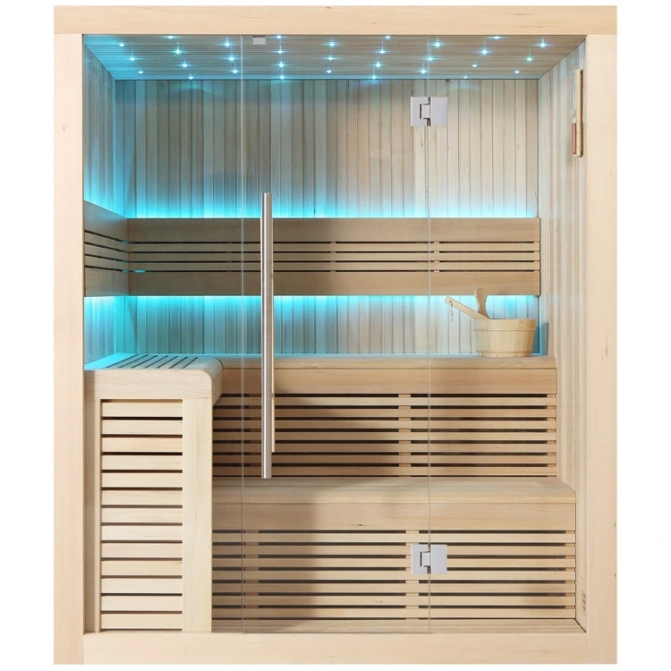 Sauna Modell 1112C, aus Hemlock, 180 × 150 cm, ohne Saunaofen – Ansicht 3