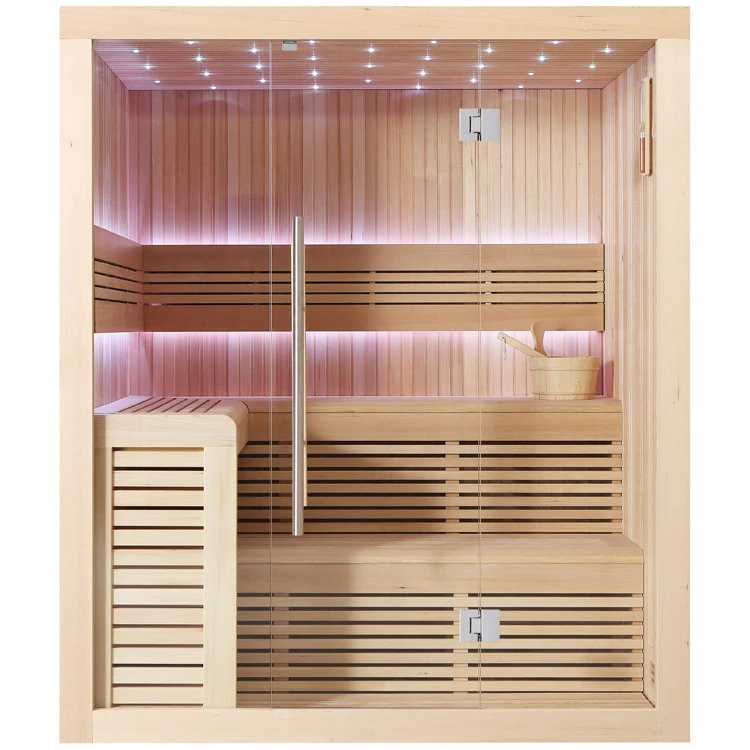 Sauna Modell 1112C, aus Hemlock, 180 × 150 cm, ohne Saunaofen – Ansicht 4