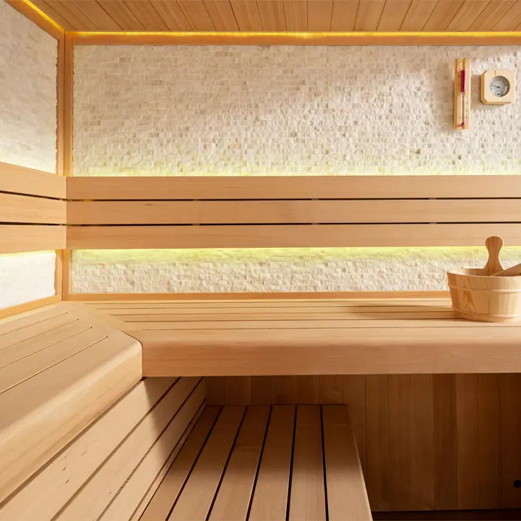 Sauna Modell 1601C, aus Hemlock, 180 × 180 cm, ohne Saunaofen – Ansicht 2