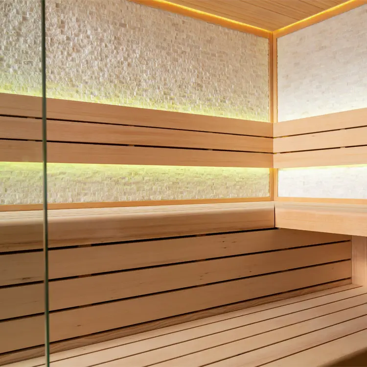 Sauna Modell 1601C, aus Hemlock, 180 × 180 cm, ohne Saunaofen – Ansicht 3