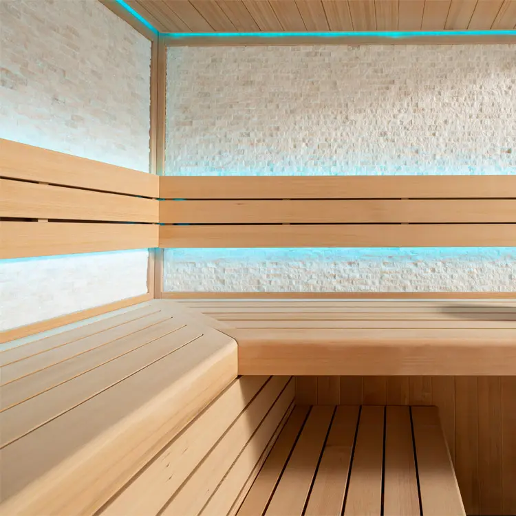 Sauna Modell 1601C, aus Hemlock, 180 × 180 cm, ohne Saunaofen – Ansicht 6