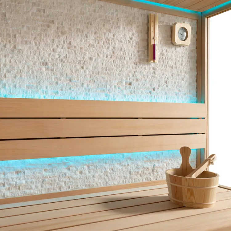 Sauna Modell 1601C, aus Hemlock, 180 × 180 cm, ohne Saunaofen – Ansicht 7