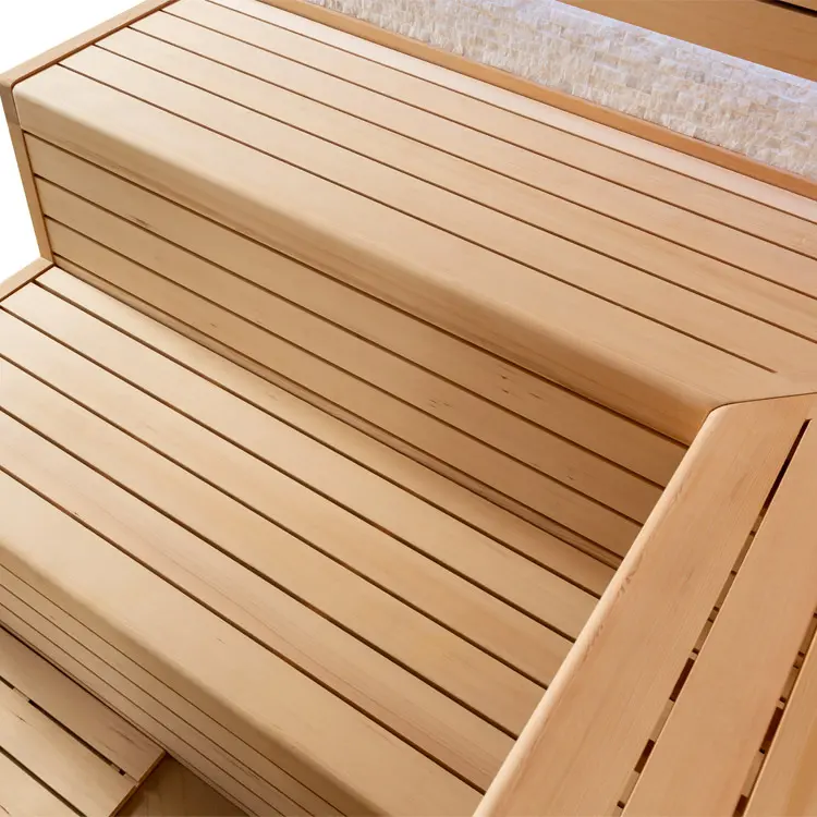 Sauna Modell 1601C, aus Hemlock, 180 × 180 cm, ohne Saunaofen – Ansicht 8