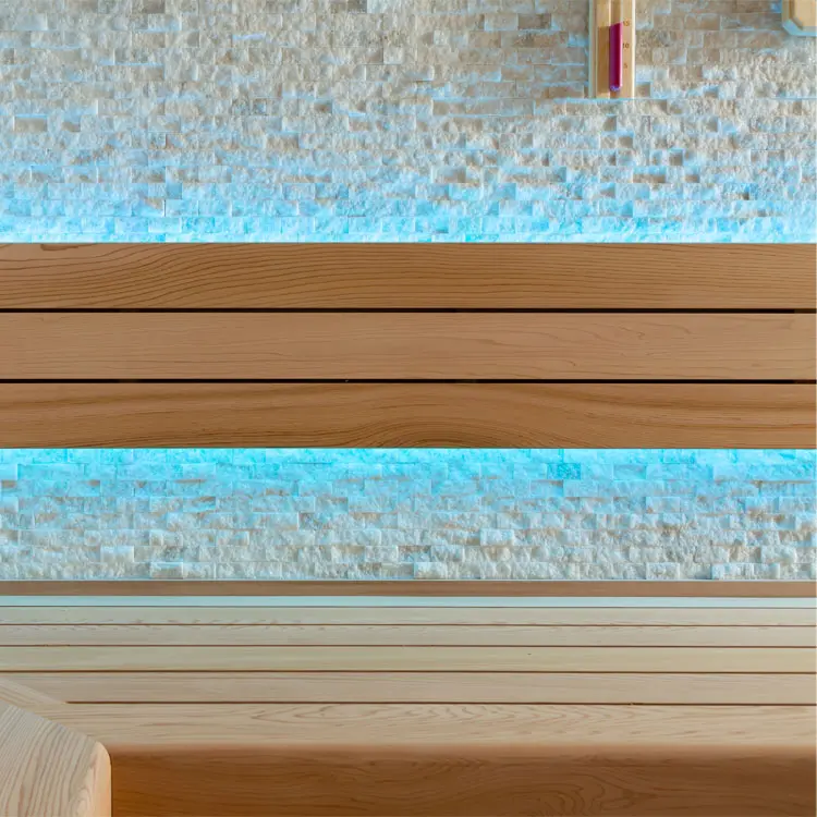 Sauna Modell 1601C, aus roter Zeder, 180 × 180 cm, ohne Saunaofen – Ansicht 10
