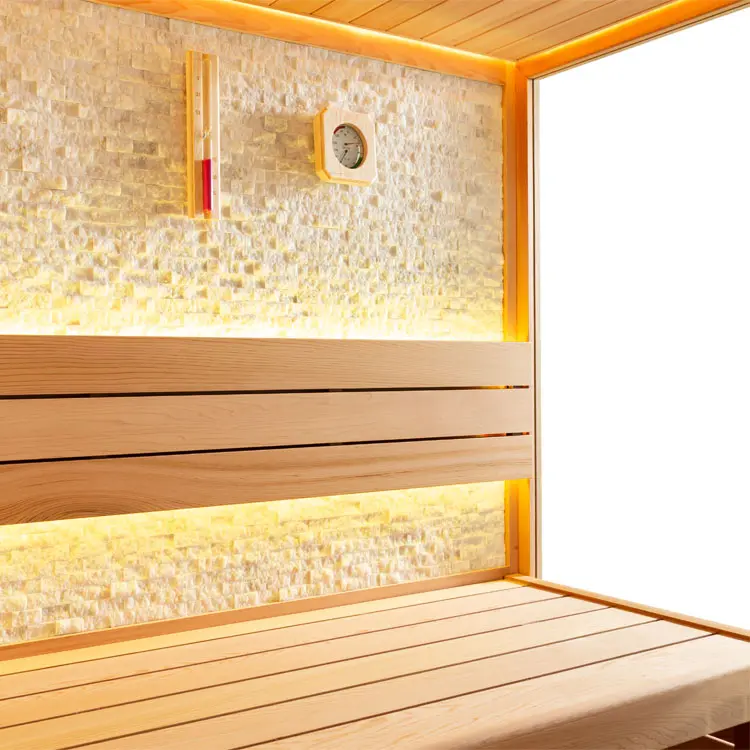 Sauna Modell 1601C, aus roter Zeder, 180 × 180 cm, ohne Saunaofen – Ansicht 4