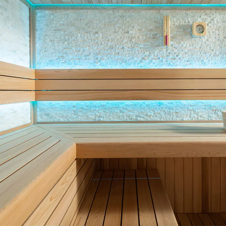 Sauna Modell 1601C, aus roter Zeder, 180 × 180 cm, ohne Saunaofen – Ansicht 9