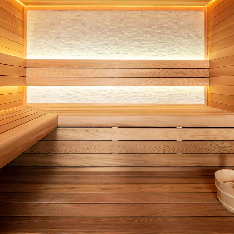 Sauna Modell 1602C, aus roter Zeder, 180 × 160 cm, ohne Saunaofen – Ansicht 6