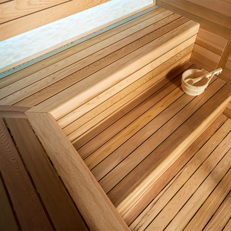 Sauna Modell 1602C, aus roter Zeder, 180 × 160 cm, ohne Saunaofen – Ansicht 9