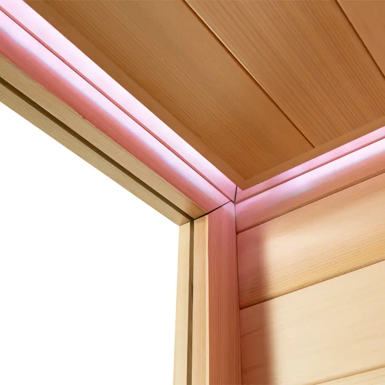 Sauna Modell 1603C, aus roter Zeder, 180 × 180 cm, ohne Saunaofen – Ansicht 5