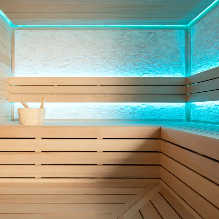 Sauna Modell 1603XL, aus Hemlock, 240 × 200 cm, ohne Saunaofen – Ansicht 10