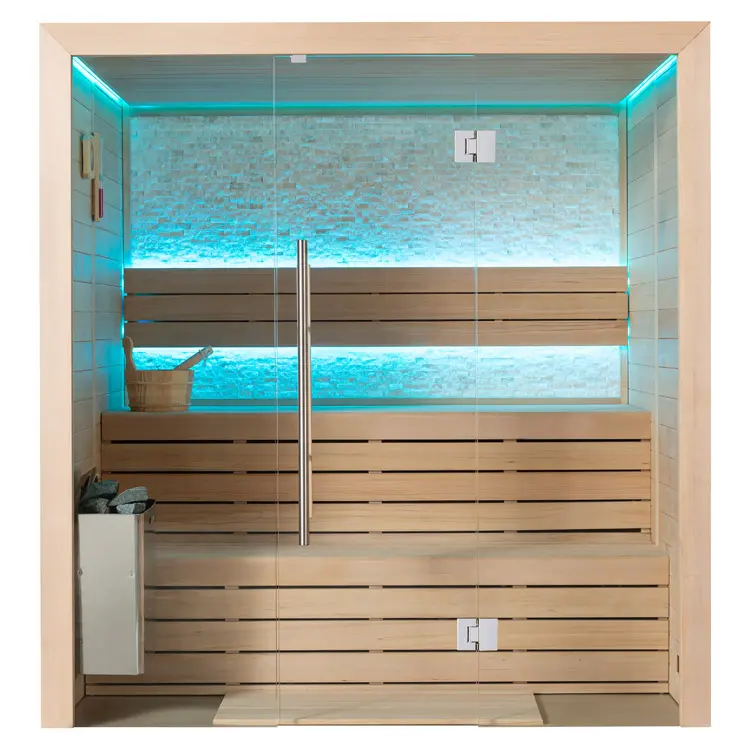 Sauna Modell 1604B, aus Hemlock, 180 × 150 cm, ohne Saunaofen – Ansicht 5