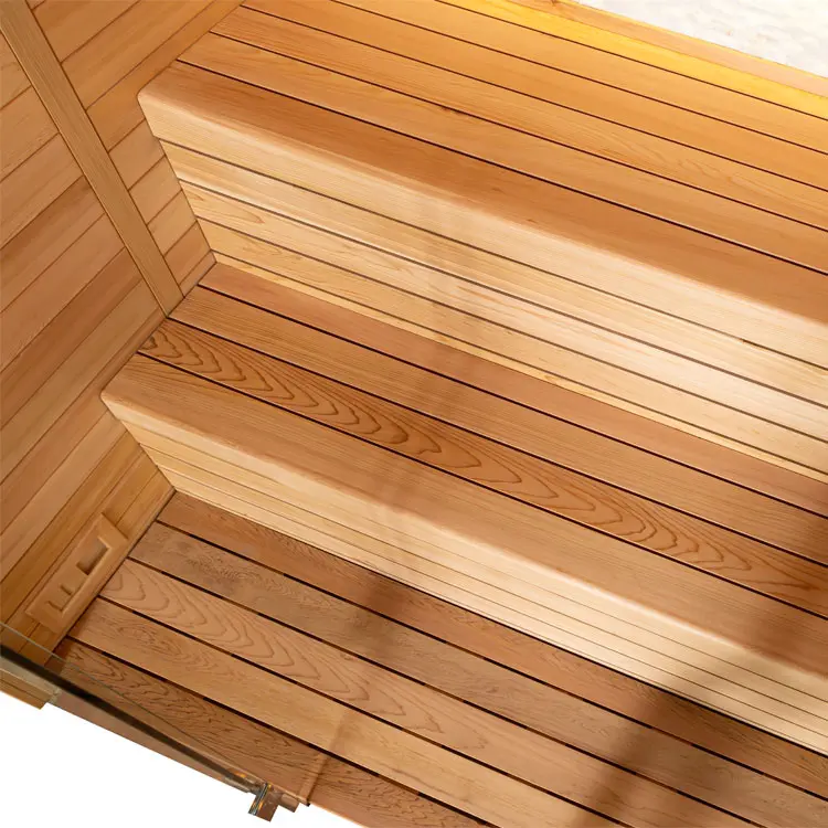 Sauna Modell 1604B, aus roter Zeder, 180 × 150 cm, ohne Saunaofen – Ansicht 6