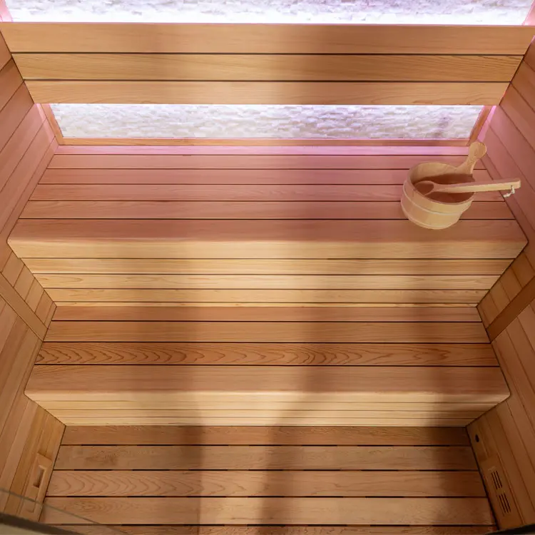 Sauna Modell 1604B, aus roter Zeder, 180 × 150 cm, ohne Saunaofen – Ansicht 9