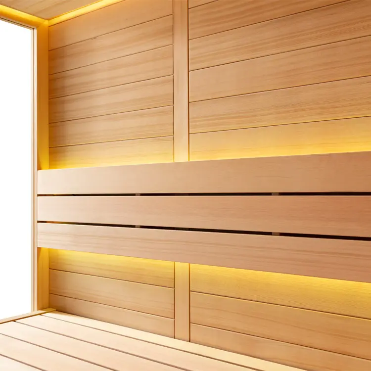 Sauna Modell 1611C, aus Hemlock, 180 × 180 cm, ohne Saunaofen – Ansicht 10