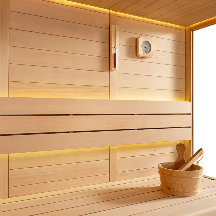 Sauna Modell 1611C, aus Hemlock, 180 × 180 cm, ohne Saunaofen – Ansicht 6