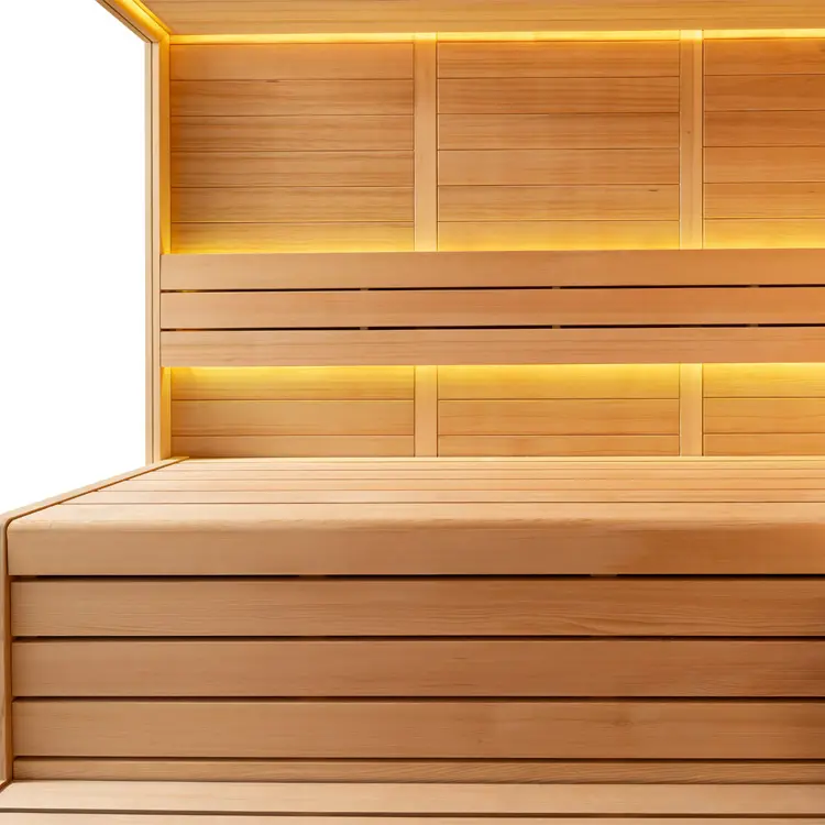 Sauna Modell 1611C, aus Hemlock, 180 × 180 cm, ohne Saunaofen – Ansicht 8