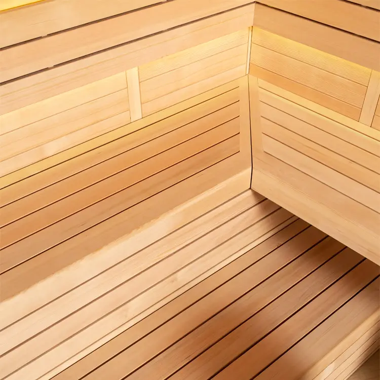 Sauna Modell 1611C, aus Hemlock, 180 × 180 cm, ohne Saunaofen – Ansicht 9