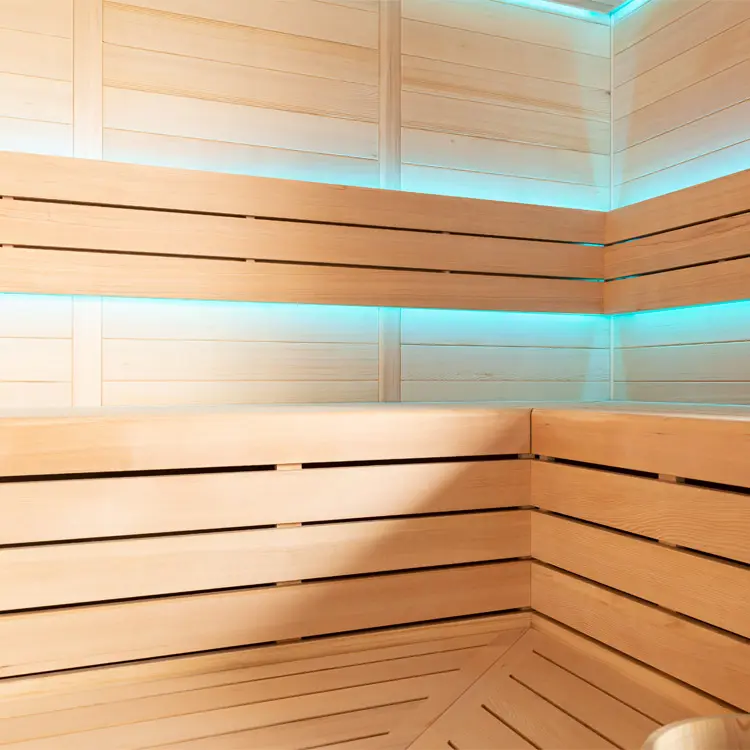 Sauna Modell 1613C, aus Hemlock, 180 × 180 cm, ohne Saunaofen – Ansicht 7
