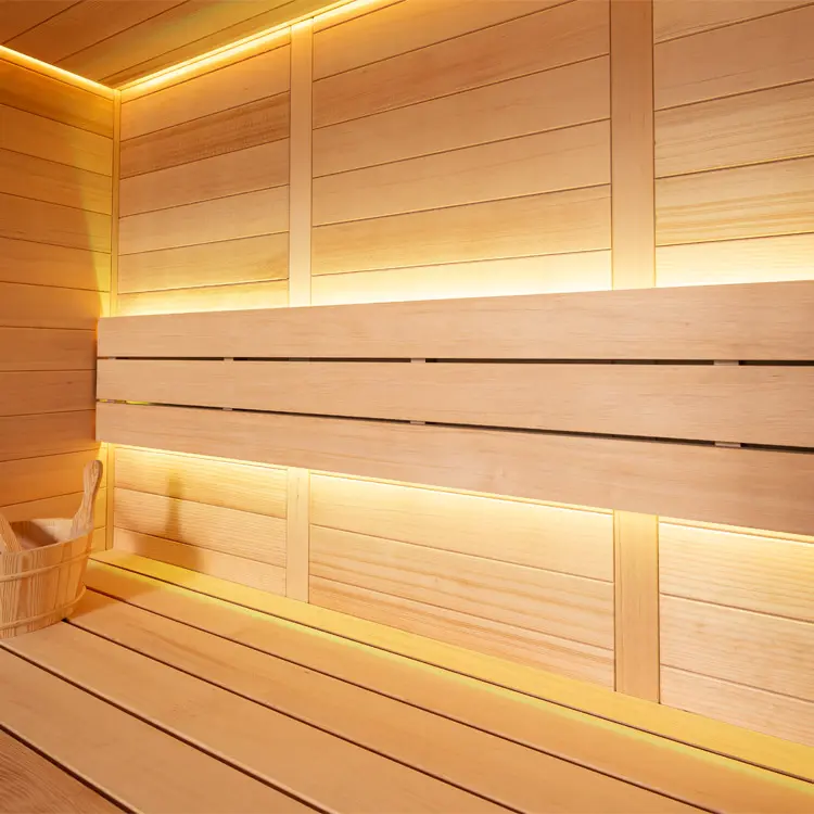 Sauna Modell 1614B, aus Hemlock, 180 × 150 cm, ohne Saunaofen – Ansicht 3