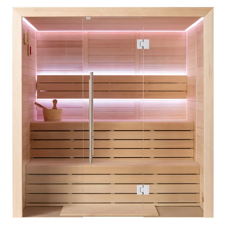 Sauna Modell 1614B, aus Hemlock, 180 × 150 cm, ohne Saunaofen – Ansicht 4