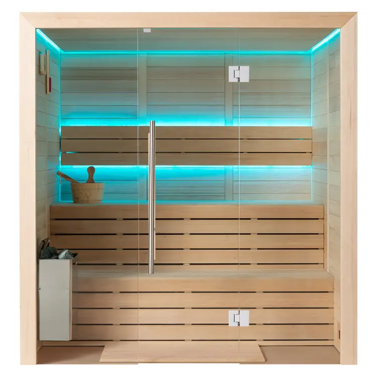 Sauna Modell 1614B, aus Hemlock, 180 × 150 cm, ohne Saunaofen – Ansicht 5